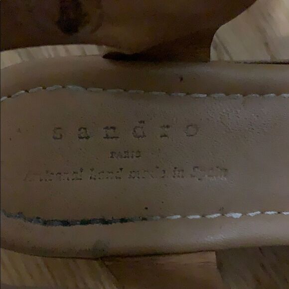 SANDRO WOOD HEEL SANDALS SIZE 39‎ - Picture 6 of 7